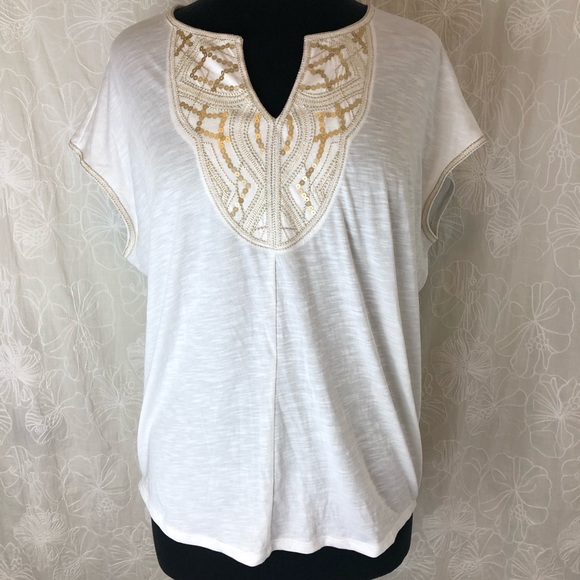 sequin embroidered top
